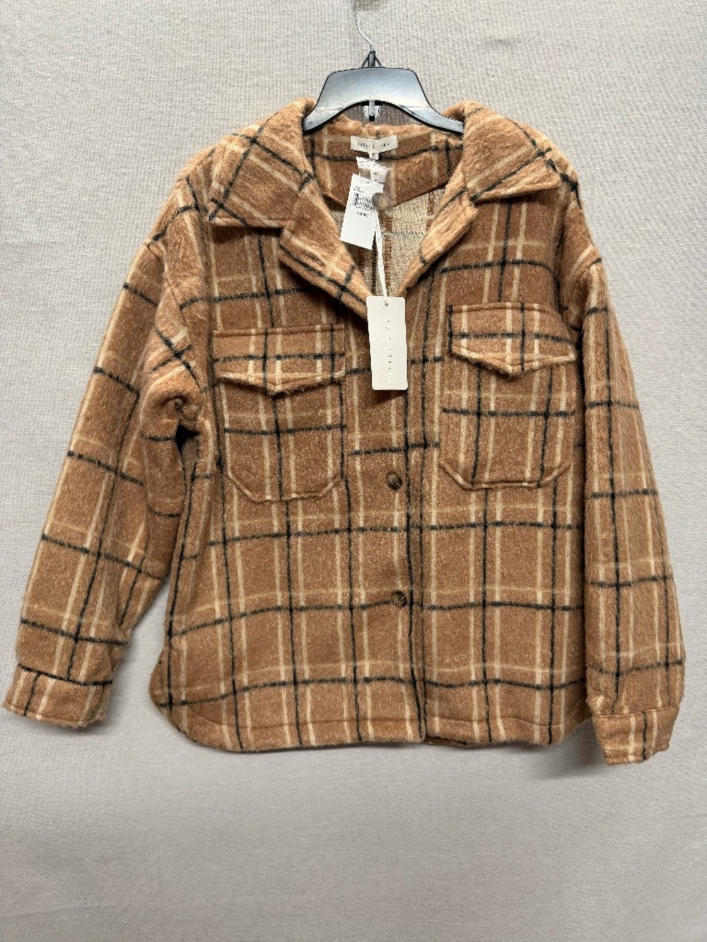 NWT Little Lies Fuzzy Striped Jacket - size M/L